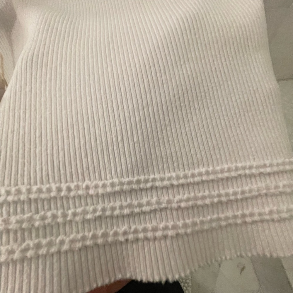 Chloe White Ribbed Tank Top - Picture 8 of 9